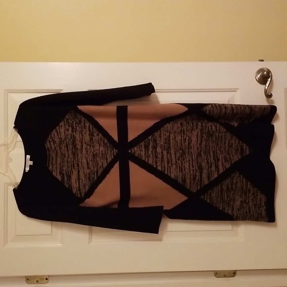Beautiful black and tan sweater dress